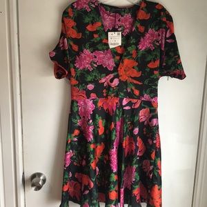 Silk floral ZARA dress